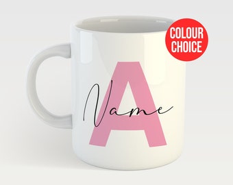 Nombre personalizado y taza inicial / Taza de letra / Taza de nombre personalizado / Regalo personalizado / Monograma