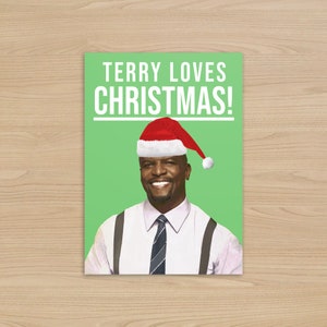 Terry Jeffords-kerstkaart | Terry houdt van kerst | Luitenant, sergeant Jeffords | Brooklyn Nine Nine-cadeau |