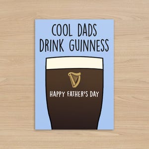 Guinness-Vatertagskarte, coole Väter trinken Guinness, lustige Vatertagskarte, Vatertagskarte, Vatertagskarte