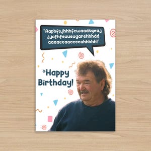 Tarjeta de cumpleaños de Gerald, inspirada en la Granja Clarkson, Tarjeta divertida, Gerald Cooper, Jeremy Clarkson, Regalo de cumpleaños
