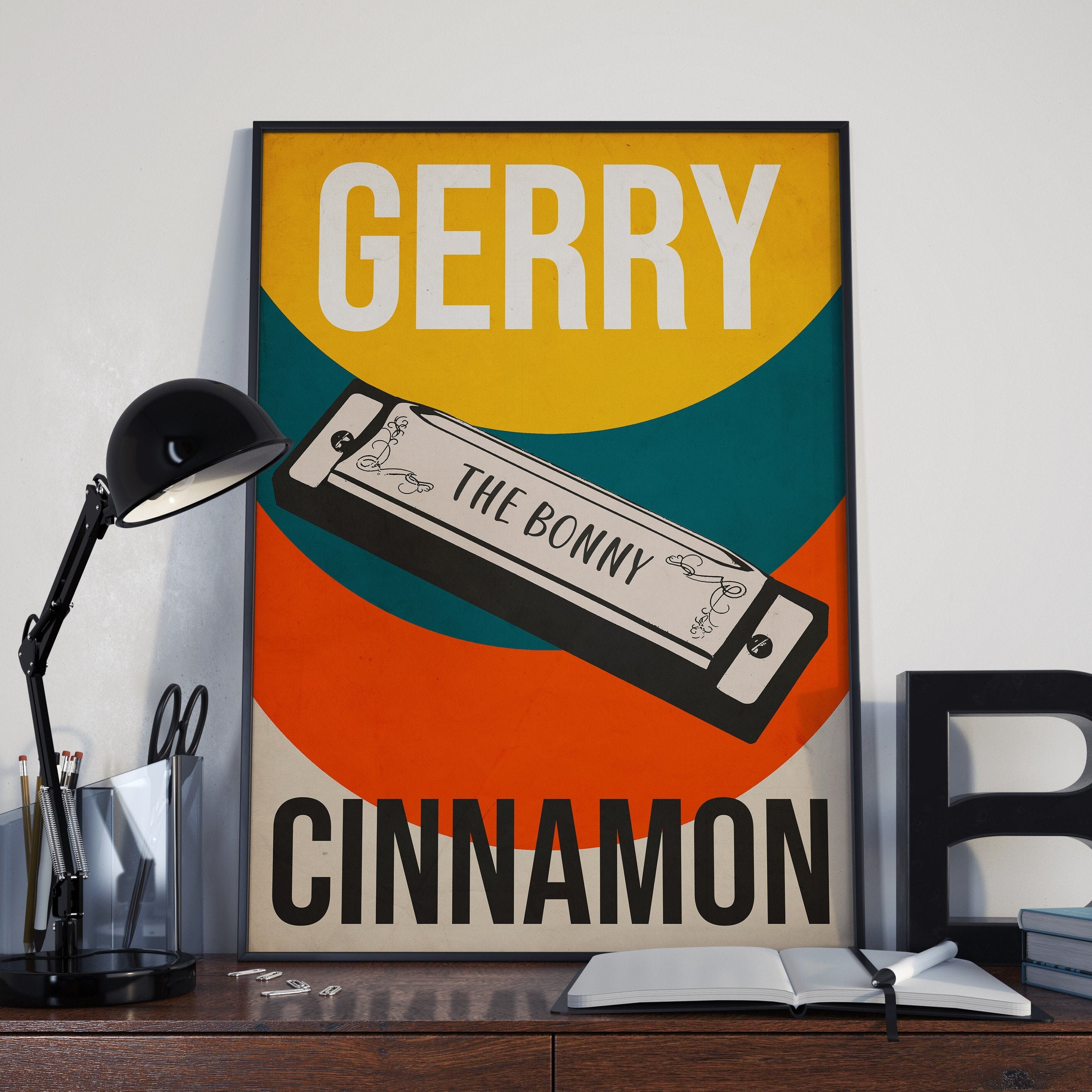 GERRY CINNAMON The Bonny Retro Style Poster | Gerry Cinnamon art | Music poster | Indie music poster | Free Delivery |