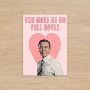 Charles Boyle Liebe Herzkarte | Sie machen mich voll gehen Boyle | Brooklyn 99 Karte | Geburtstagskarte