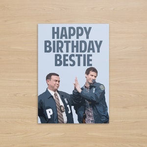 Carte d'anniversaire Jake et Charles | Joyeux anniversaire, ma belle | Peralta et Boyle | Cadeau Brooklyn Nine Nine | Brooklyn 99
