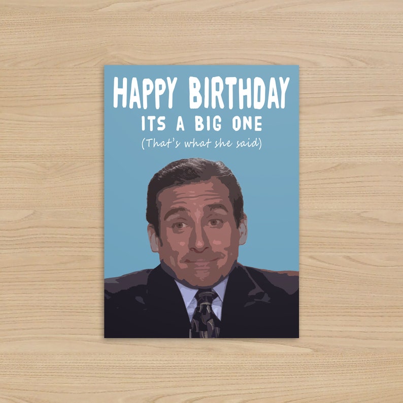 Michael Scott Birthday Card The Office US Birthday Card Thats What She Said Card Funny Birthday Gift 画像 1
