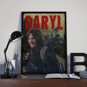 The Walking Dead - Daryl Poster | Daryl Dixon Wall art | Norman Reedus