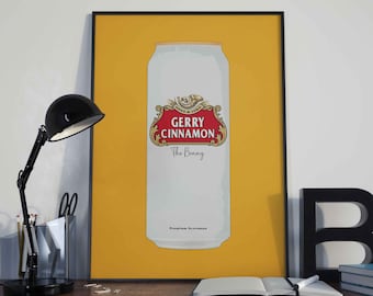 GERRY CINNAMON Pop Art Poster | Gerry Cinnamon Stella Can | Music poster | Indie music poster | Free Delivery |