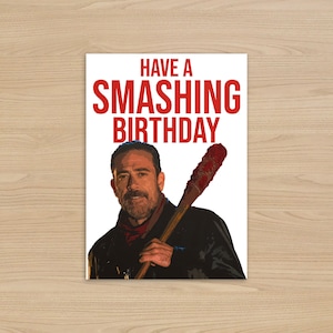 Negan Smith Geburtstagskarte | Haben Sie einen super Geburtstag | The Walking Dead Geschenk