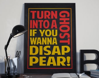 Gerry Cinnamon &#39;Ghost&#39; Song Lyric Poster: Indie Music Art