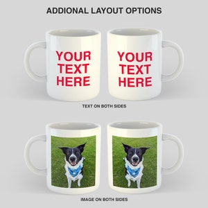 Personalised Mug, Custom Text Mug, Personalised Photo mug, Quote mug, Logo Mug, Funny gift, Birthday, Anniversary zdjęcie 3