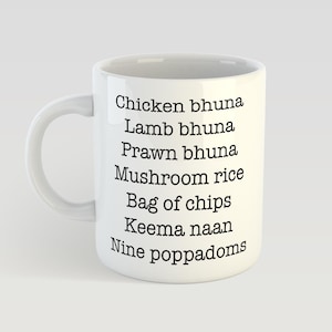 Smithy&#39;s Indian Order Mug - Gavin & Stacey Gift