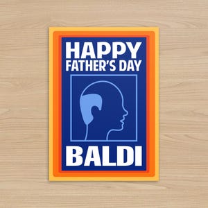 Baldi Vatertags Karte, Lustige Karte für Papa, Papa Karte | Lustige Karte, Scherzgeschenk | Lustige Vatertagskarte