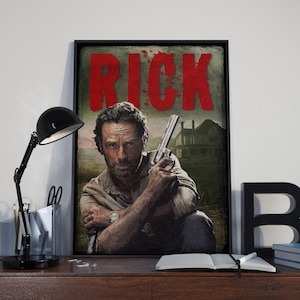 The Walking Dead - Rick Poster | Rick Grimes Wall art | Andrew Lincoln