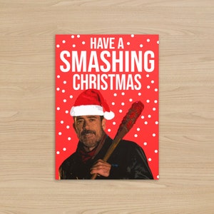 Carte de Noël Negan Smith | Passez un Noël mémorable | Les morts-vivants