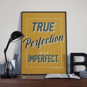 Oasis &#39;True Perfection&#39; Song Lyrik Poster: Retro Musik Print