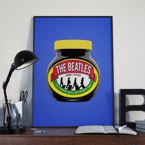 The Beatles Poster Pop Art Stil | Liebe/Hass | Marmite Beatles Druck | Musik Poster | Kostenlose Lieferung