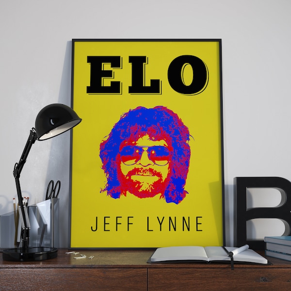 Jeff Lynne ELO Poster | Electric Light Orchestra | Elo Framed poster | Mr Blue Sky Music Print | Free Delivery