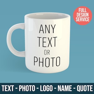 Personalized Photo Mug: Custom Text, Logo, or Quote