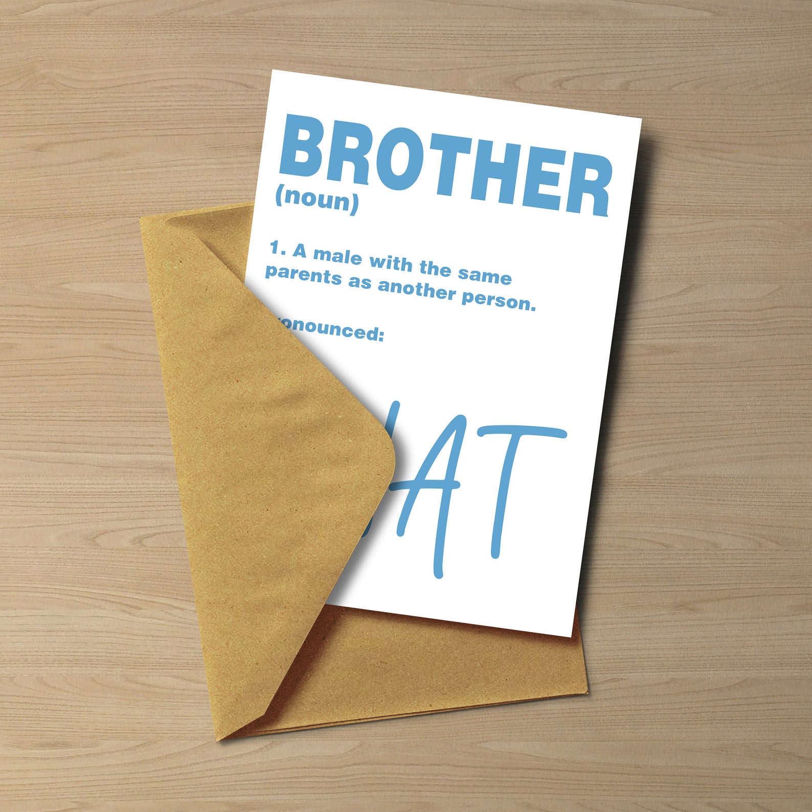 Rude Brothers Birthday Card Definition of a Brother Funny | Etsy UK