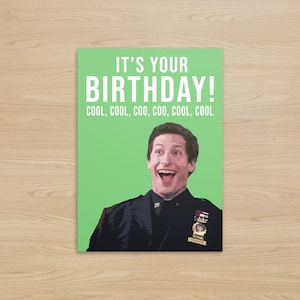 Karta urodzinowa Jake'a Peralty | Fajny, fajny, fajny, fajny, fajny, fajny | Karta urodzinowa Peralty | Prezent Brooklyn Nine Nine