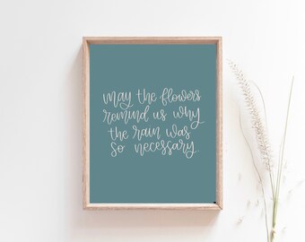 Stampa digitale con lettere scritte e pioggia 8x10