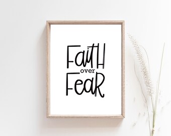 Fede sulla paura con lettera scritta \\ Citazione motivazionale dicendo 8x10