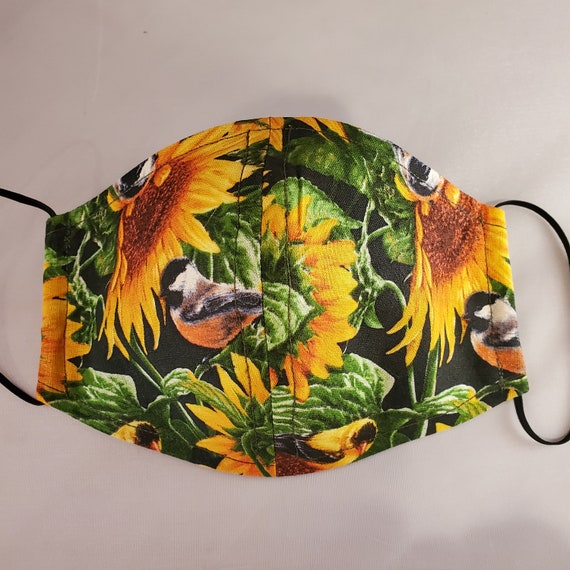 Sunflower Face Maskflower Face Masknature Face Etsy