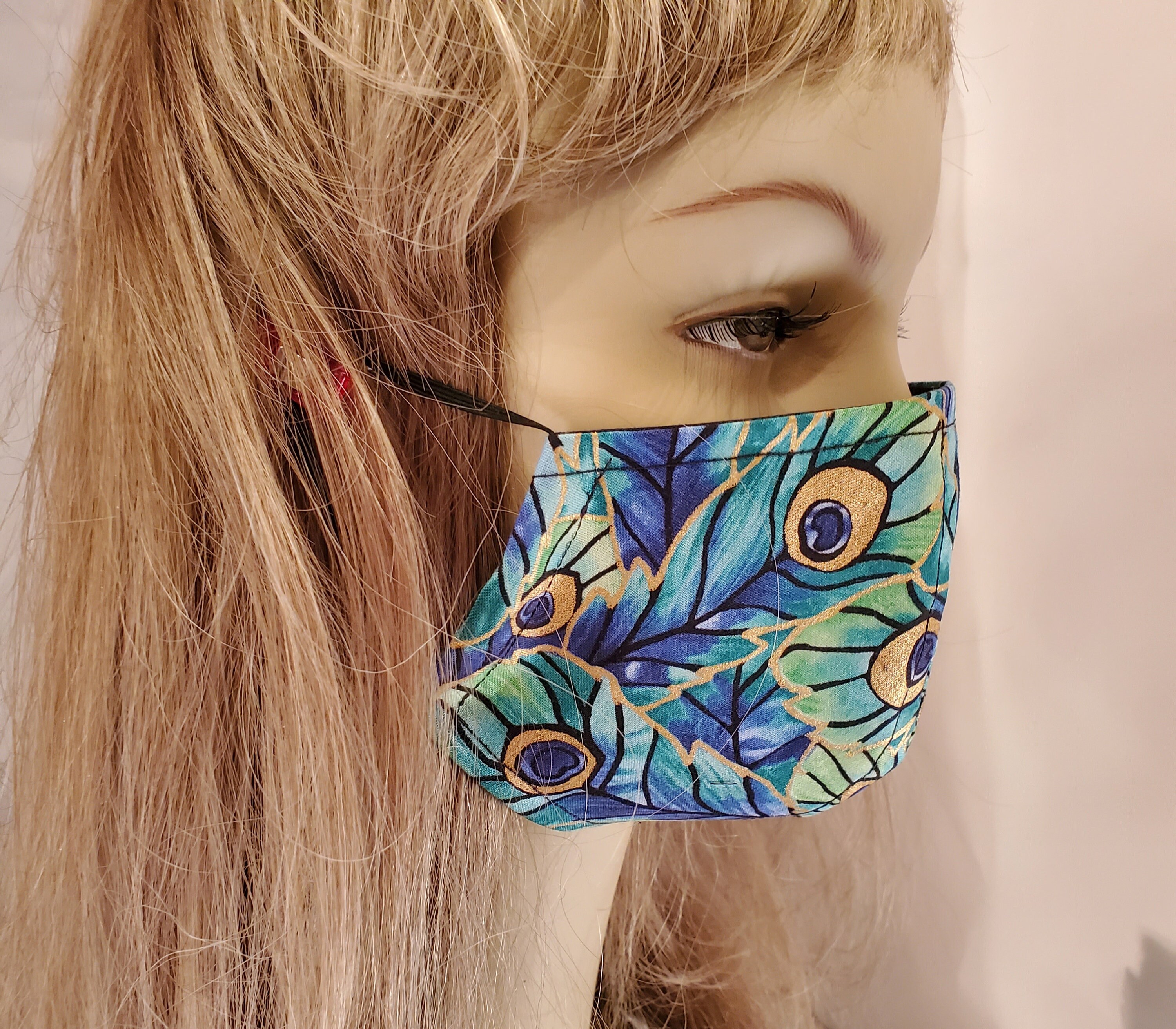 Peacock Face MaskFeather Face MaskExotic Face MaskAsian Etsy