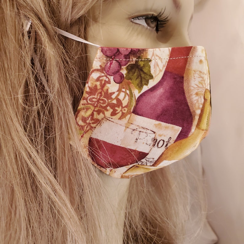 Wine Maskwine Theme Face Maskold World Vintage Designwine Etsy