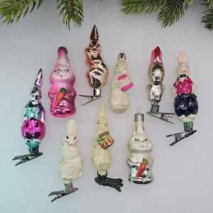 Versatile Hares Antique Glass Christmas Ornaments Vintage Decorations