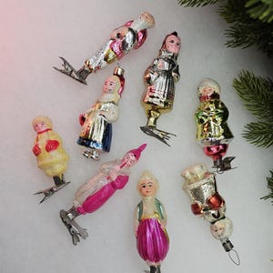 Beautiful Antique Characters Glass Christmas Ornaments Vintage Decorations Tales