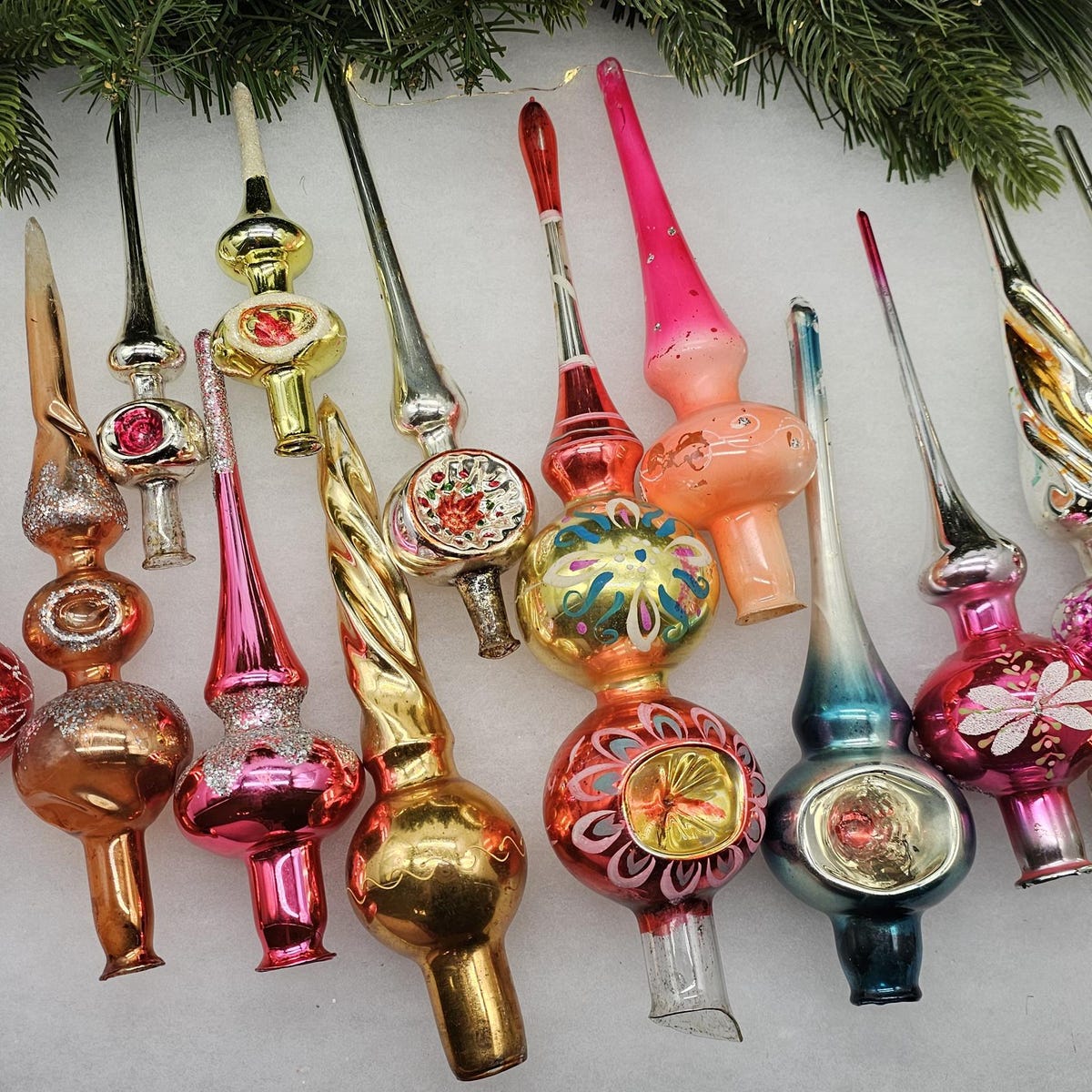 Vintage Glass Christmas Tree Toppers: Antique Holiday Ornaments - Etsy