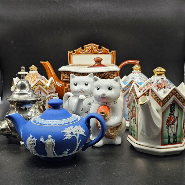 Antieke Vintage theepot Afternoon Tea Wedgwood Jasperware Sadler Cardew Design