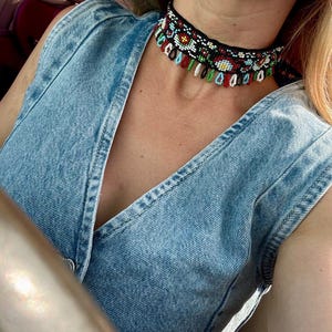 Traditional Ukrainian necklace Choker, beaded necklace, silyanka, Kriza, Ukrainian ethnic jewelry, Hutsul necklace, bright necklace