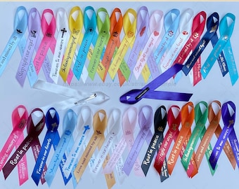 Personalised Funeral,Ribbon Brooch,Lapel Pin,Custom,Remembrace ribbon,Sunrise Sunset,In loving memory,Sympathy,Favor,Butterfly,Memorial gift