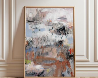 Abstract Art Print: Modern Neutral Wall Decor (Digital Download)