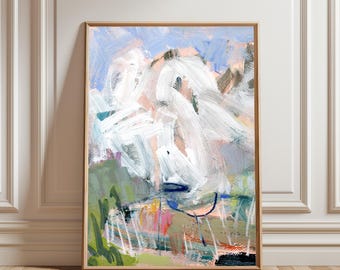 Beige Abstract Wall Art Print: Modern Neutral Decor (Digital Download
