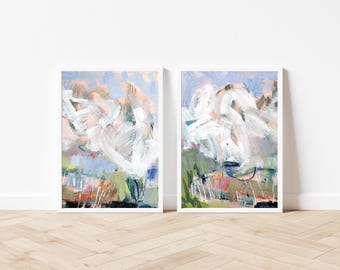 Abstract Diptych Print Set: Modern Wall Art (Digital Download, JPG & TIF Format)