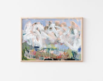 Original Abstract Acrylic Painting on Watercolor Paper - Small Wall Art