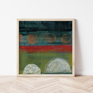 Square Green Digital download abstract printable, digital prints, japandi wall art, printable abstract, modern abstract download, pastel art