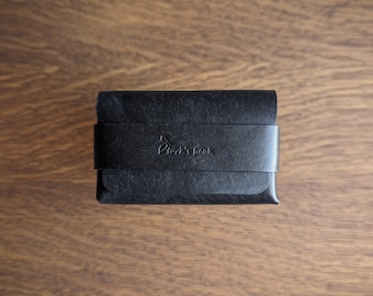Minimalist Leather Wallet Card Holder, Coins, Slim Minimal Small Leather Wallet, Gift, Men Women Free personalization