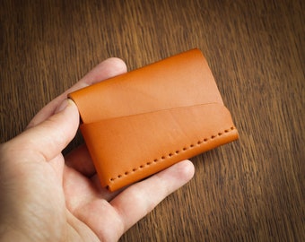 Minimalistyczny skórzany portfel na karty, monety, smukły, minimalny mały skórzany portfel, prezent, mężczyźni, kobiety