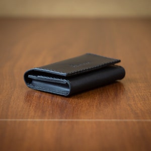 Carteira de couro minimalista personalizada, carteira de couro pequena para homens e mulheres, couro vegetal, carteira masculina, carteira para mulheres