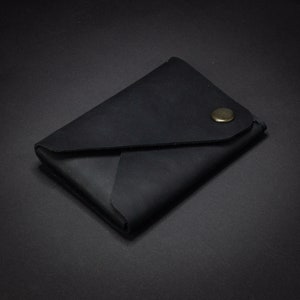 Portafoglio in pelle minimalista Porta carte, monete, portafoglio piccolo in pelle minimale sottile, regalo, uomo donna