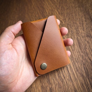 Titular de la tarjeta de billetera de cuero minimalista, monedas, billetera de cuero pequeña minimalista delgada, regalo, hombres mujeres