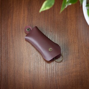 Personalized Leather Key holder ,Key Cover, Veg tanned leather key case, Minimalist key holder, moving and relocating gifts image 4