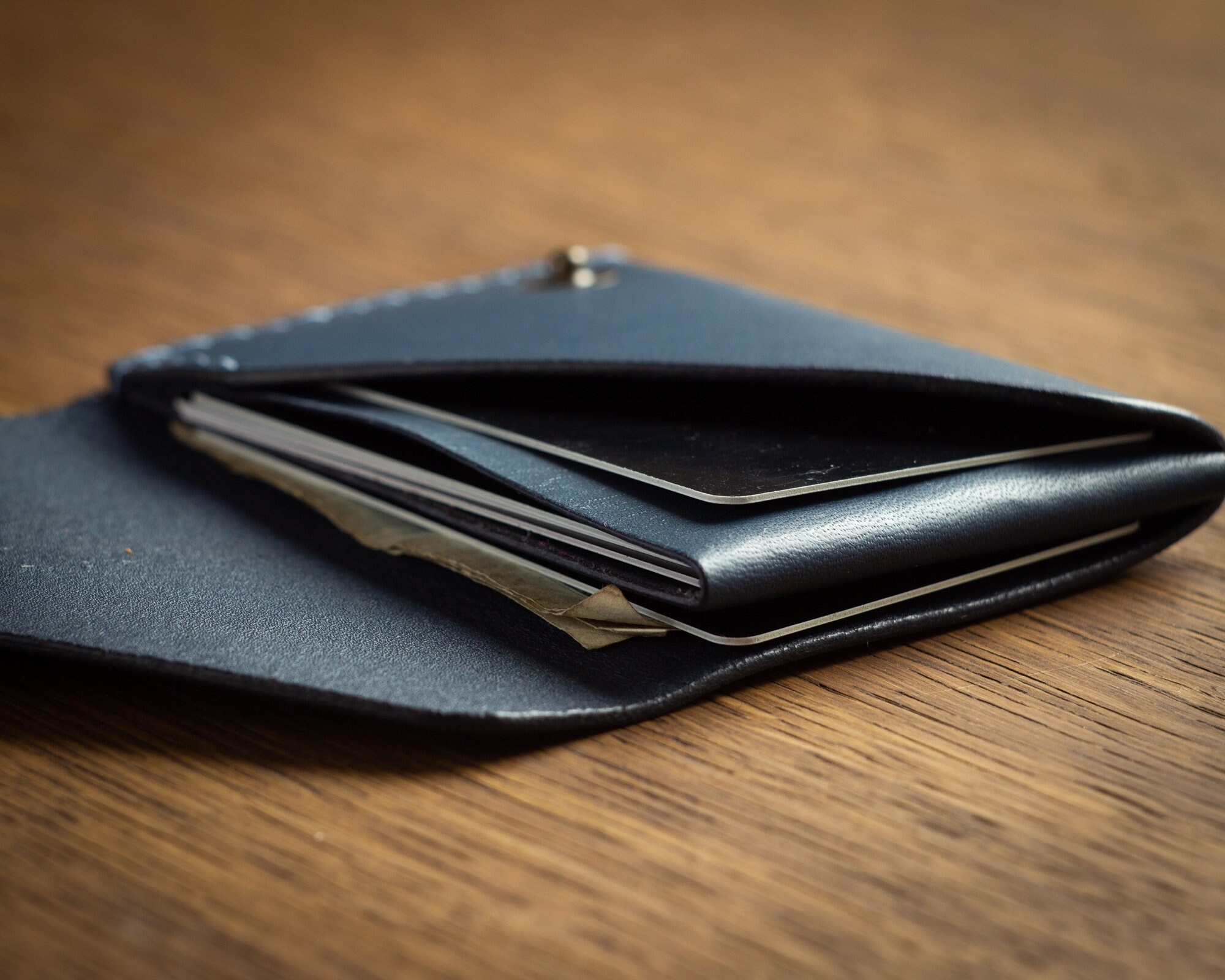 Amazon.com: Minimalist Leather Wallet - Wood Brown