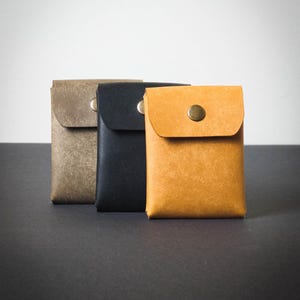Cartera minimalista de cuero, tarjetero, monedero, billetera pequeña y delgada de cuero, regalo para hombre y mujer.