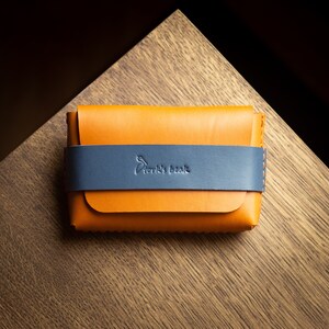 Cartera de cuero minimalista, tarjetero, monedas, cartera de cuero pequeña mínima delgada, regalo, hombres y mujeres