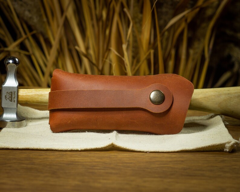 Personalized Leather Key holder ,Key Cover, Crazy horse leather key case, Minimalist key holder, moving and relocating gifts image 3