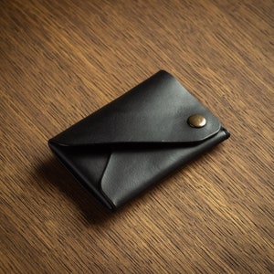 Minimalist Leather Wallet Card Holder, Coins, Slim Minimal Small Leather Wallet, Gift, Men Women